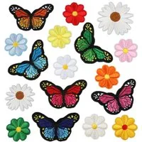 FELIXLEO Patches Aufnäher Patches Aufnäher zum Aufbügeln Aufbügler Patches (17-tlg)