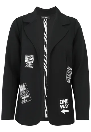 Doris Streich - Blazer schwarz/weiß - Gr. - 54