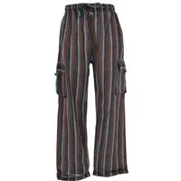 Guru-Shop Relaxhose Gestreifte Yogahose, Unisex Baumwoll-Goa-Hose -.. alternative Bekleidung, Retro, Ethno Style