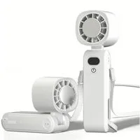 Rhein Beleuchtung Handventilator Handventilator Akku aufladbar, Mini Ventilator klein mit Turbo&Kühlung, 5 Windstufen, 13.000 U/min, bürstenloser Motor
