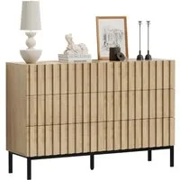 UEV Kommode schmal Sideboard für Wohnzimmer Schlafzimmer Flur (Packung, Aufbewahrungsschrank), Kippsicherung, Aufbewahrungskommode, TV Board Schubladenschrank Buffet