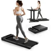 FLEXISPOT Laufband Walking Pad DynamiX, 1-6/10 km/h, LED-Display&Kabellose Fernbedienung (LED-Display & Kabellose Fernbedienung, rutschfest & gedämpft x), 180° Faltbar, für Zuhause & Büro, Max. 120 KG