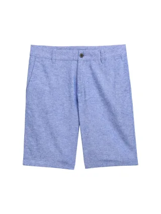 Denim Tom Tailor - Relaxed Shorts mit Leinenanteil royal blue chambray - Gr. - XXL