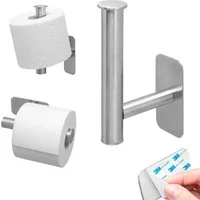 bremermann Toilettenpapierhalter Bad-Serie PIAZZA TAPE - 2in1 mit Klebepad, matt (1-St)
