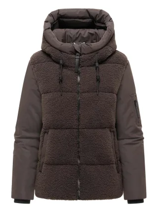 Marikoo Damen Winterjacke Elidee mit Teddyplüsch