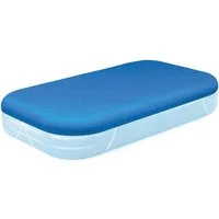Bestway Pool-Abdeckplane PE Abdeckplane passend für 305 x 183 cm Family Pools, blau, eckig (Packung, 1-St., Inklusive Befestigungsseilen), blau, eckig