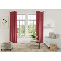 OTTO home Vorhang Parry (2 St), Schlaufen, blickdicht, Polyester, 2-er Set, blickdicht, monochrom, basic