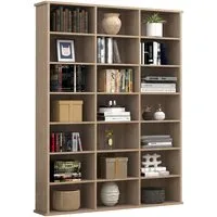 VCM Standregal Holz CD DVD Standregal Bücherregal Regal Megosa M, 1-tlg., VCM Standregal Megosa 136x105x19 cm Holzwerkstoff