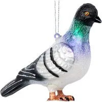 SIKORA Christbaumschmuck Taube besondere Weihnachtskugel Glas Anhänger – BS593, Christbaumschmuck Deko - traditionell, witzig & außergewöhnlich