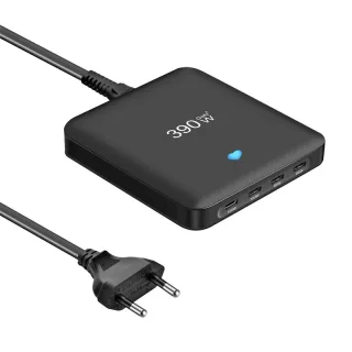 [GaN Tech] Bakeey YMS-390W 390W 6-Port USB PD Charger 2USB-A+4USB-C PD Fast Charging Desktop Charging Station EU Plug fo