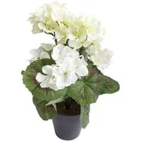 Kunstblume Geranienbusch mit 6 Blütenköpfen, Botanic-Haus, Höhe 30 cm