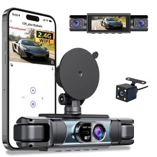 4-Channel Simultaneous Recording Car Dashcam 360° Monitoring 1080P FHD WiFi Parking Assistance Night Vision Loop Recordi
