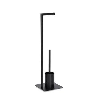 Toilettenbürstenhalter, Schwarz, Metall, 20x70x20 cm, Badezimmer, WC Ausstattung, WC Bürstengarnituren
