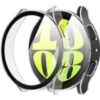 SmartUP Smartwatch-Hülle 2X Hülle für Samsung Galaxy Watch 6 40mm / 44mm Schutzglas Case Tasche, kompletter Rundumschutz