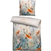 Biberna Bettwäsche Bettwäsche, Mako-Satin, Blumen