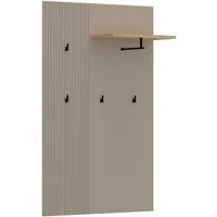 Home affaire Garderobenpaneel Luminara (1 St), Wandgarderobe breit mit eleganter Rillenoptik - (B/T/H) 85/26/133 cm