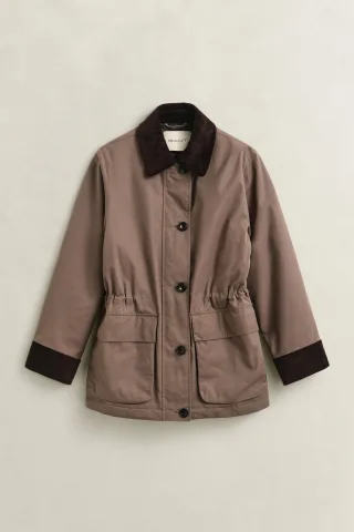 GANT - Gewachste Barn Jacke faded taupe - Gr. - XL