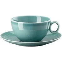 Thomas Porzellan Tasse Loft Colour Ice Blue Kombitasse 2tlg., Porzellan