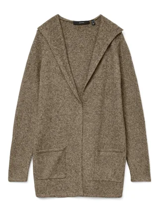 VERO MODA - VMDOFFY LS OPEN HOOD CARDIGAN Sepia Tint - Gr. - XS