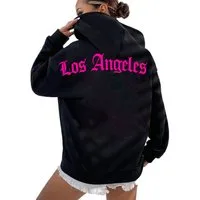 RMK Kapuzenpullover Damen Hoodie Pullover mit Kapuze Loose Fit Oversize Los Angeles LA mit Baumwolle