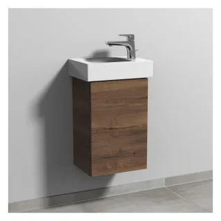 Sanipa 3way Waschtischunterbau zu Geberit iCon Waschtisch mit 1 Tür, Eiche-Tabak SM65850