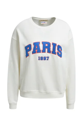 Smith&Soul - Relaxed College Sweatshirt offwhite - Gr. - XS