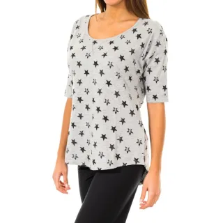 Damen T-Shirt mit 3/4-Ärmeln und Rundhalsausschnitt 1487903579