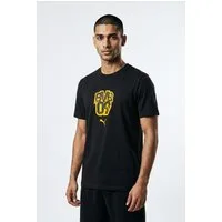 PUMA Trainingsshirt BVB FTBLCULTURE TEE Regular Fit, Kurzarm, für Fußball, mit Rundhalsausschnitt