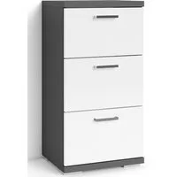 byLIVING Badkommode Nebraska, Breite 35 cm, Badezimmerschrank mit Metallgriffen, 3 Schubladen
