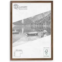 Clamaro Bilderrahmen, Bilderrahmen Nussbaum nach Maß Holz M20 CLAMARO