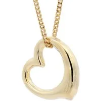 HOPLO Herzanhänger Anhänger Herz echt 333-8 Karat Gold mit vergoldeter Silberkette 36 cm, Made in Germany