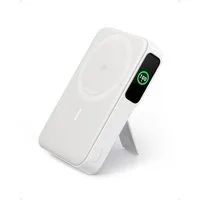 Anker Anker MagGo Powerbank, Smartes Display&klappbarer Ständer, 10.000mAh Powerbank Qi2-zertifiziertes 15W schnelles MagSafe-kompatibles mobiles Ladegerät, 10000 mAh (5 V), Für iPhone 17/16/15/14/13/12, Inkl. USB-C Kabel