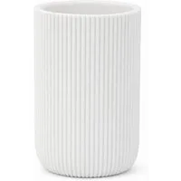 Testrut Zahnputzbecher Zahnbürstenhalter Samos 7,5 x 11,7 cm - Weiß
