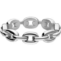 Wildcat Fingerring Link Chain Ring - Silber, 18,0 mm, Chirurgenstahl 316L - wasserfest, langlebig, hautverträglich