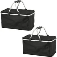 HAC24 Einkaufskorb Thermokorb Faltkorb Thermo Einkaufstasche mit Kühlfunktion Kühlkorb, 30 l, 46x23x27cm, Faltbar