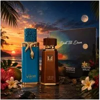 Fragrance World Duft-Set Dusk Till Dawn Vulcan Feu & Liquid Brun + Parfümzerstäuber (leer) Set