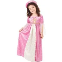 JADEO Kostüm Mittelalterliches Prinzessin Kinderkostüm pink-weiss-gold