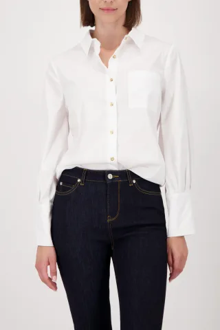 monari - Hemdbluse mit Schmuckknöpfen weiss - Gr. - 34