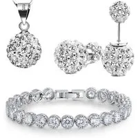 Kim Johanson Schmuckset Evelyn (Set, 3-tlg), mit Zirkonia, aus 925 Silber und Metall