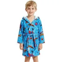 Spiderman Bademantel Spider-Man Kinder Bademantel Jungen und Mädchen, Kapuze