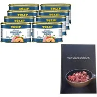 TULIP Wurstkonserve Frühstücksfleisch Schwein 10x 200g mit extra Kochbuch, 200 g, (Set, Mit Kochbuch), dänische Delikatesse