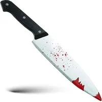 Costumed Kostüm Täuschend Echt Fake Messer mit Blut ca. 34 cm als Accessoire
