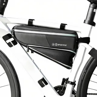 DTUCYCLE Waterproof Bicycle Frame Bag Expandable Storage Lightweight 0.2kg Reflective Safety Bike Top Tube Pouch Cycling