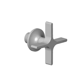 Dornbracht Griff für Brause / Wanne Wand Ersatzteile 90208001001 D. 71 x 63 mm Messing gebürstet (23 90208001001-28