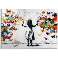 Reinders! Deco-Panel Graffiti-Blumen, Teenager Zimmer - Mehrfarbig - MDF - Street Art - 140x100 cm
