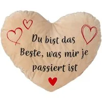 LB H&F Lilienburg Dekofigur Plüschfigur Geschenk Männer Freundin Herz Liebe (Herzform Freundin Freund Mann Frau Hochzeitsgeschenk Hochzeit Mama Herzkissen Mutter Verliebte Beste Geschenkidee Valentinstaggeschenk Valentinsgeschenk verliebt Paar Partne
