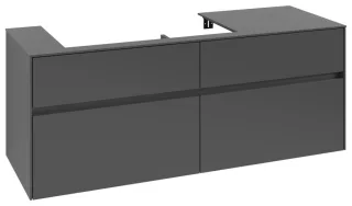 Villeroy & Boch Waschtischunterschrank Collaro C089B0 1400x548x500mm m. Bel. 4 Ausz. Waschtisch li G C089B0VR