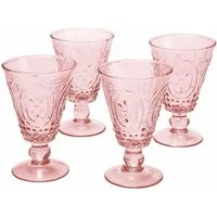 Mirabeau Glas Weingläser 4er Set Sarton rosa, Glas