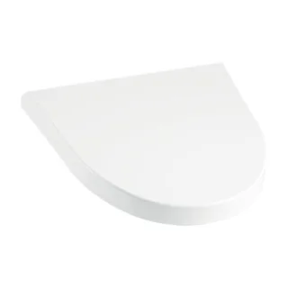 Geberit Flow Urinaldeckel 575905000 Scharniere Edelstahl verchromt, mit Absenkautomatik, weiß