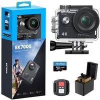 Akaso EK7000 Action Cam (4K Ultra HD, WLAN (Wi-Fi), 30M wasserdicht, 170°Ultra Weitwinkelt, Fernbedienung)